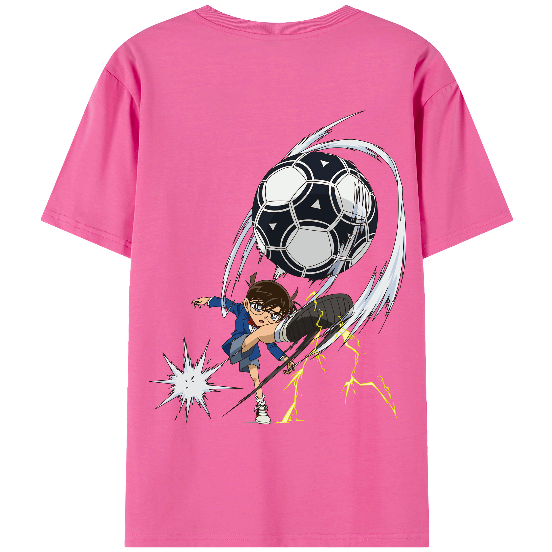 （画像用） 名探偵コナン 江戸川 コナン Detective Conan Conan Edogawa レディース半袖Tシャツ(バックプリント)